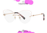 acquisto online nuovo Occhiale da vista senza montatura a farfalla Valentino VA1015 col.3030 oro rosa su otticascauzillo.com shop online new Valentino VA1015 butterfly rimless eyeglasses col.3030 rose gold