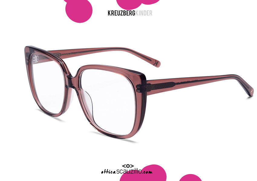 KreuzbergKinder XENIA oversized squared brown acetate eyeglasses