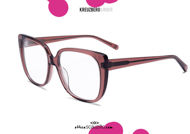 shop online new KreuzbergKinder XENIA oversized squared brown acetate eyeglasses on otticascauzillo.com acquisto online nuovo Occhiale da vista in acetato squadrato oversize KreuzbergKinder XENIA col.marrone