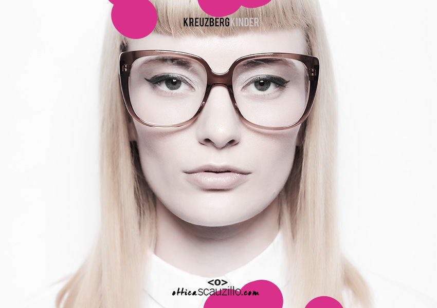 KreuzbergKinder XENIA oversized squared brown acetate eyeglasses