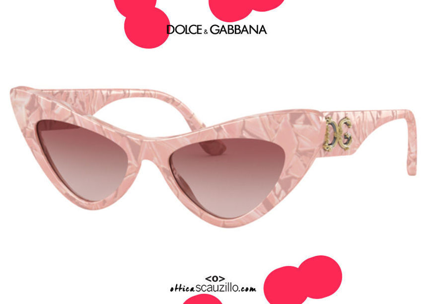 shop online new Dolce & Gabbana Devotion VG4368 cat eye sunglasses col. pink on otticascauzillo.com acquisto online nuovo occhiale da sole cat eye Dolce & Gabbana Devotion VG4368 col. rosa