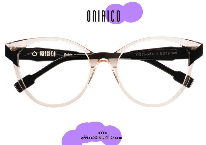 ONIRICO ON76 oversized butterfly eyeglasses col. 410 transparent pink |  Occhiali | Ottica Scauzillo