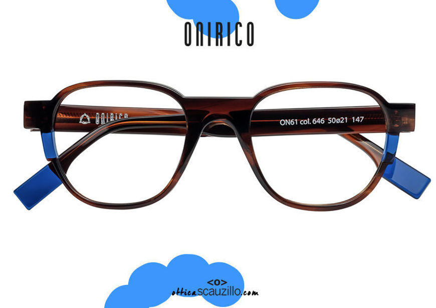 acquisto online su otticascauzillo.com il tuo nuovo occhiale da vista tondo ONIRICO ON61 col.646 marrone su otticascauzillo.com shop online new  Round eyeglasses ONIRICO ON61 col.646 brown