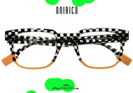 shop online new ONIRICO ON55 vintage rectangular eyeglasses design col.205 checkered on otticascauzillo.com acquisto online nuovo Occhiale da vista rettangolare vintage design ONIRICO ON55 col.205 a scacchi