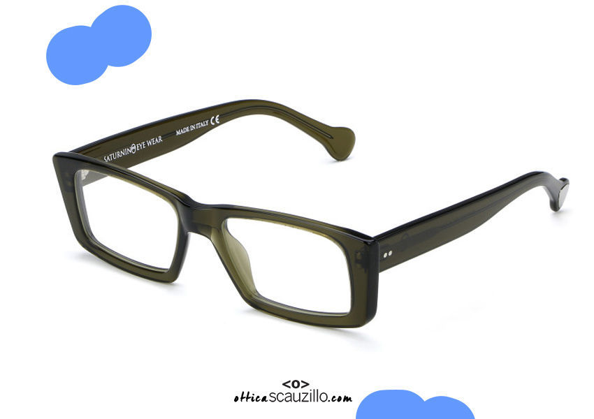 Rectangular Saturnino Eyewear BROOKLYN col. 6 green Occhiali Ottica