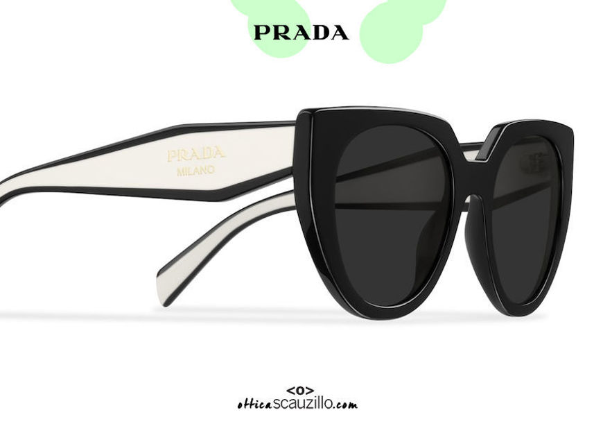 George Eliot lytter kran Round pointed oversized sunglasses PRADA SPR 14W col. black and white |  Occhiali | Ottica Scauzillo