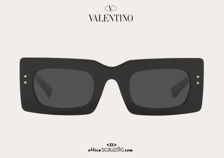 Narrow rectangular sunglasses Valentino Resort VA 4094 col. black | Occhiali Ottica Scauzillo