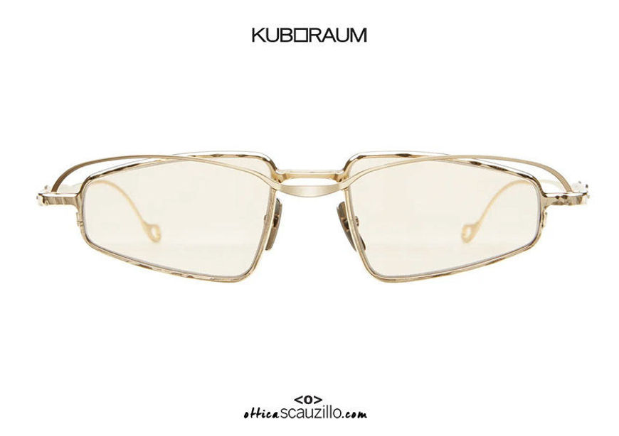shop online new KUBORAUM Mask H73 gold double bridge metal sunglasses on otticascauzillo.com acquisto online nuovo Occhiale da sole in metallo doppio ponte KUBORAUM Mask H73 oro