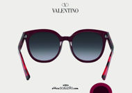 Acquista online su otticascauzillo.com il tuo nuovo occhiale da sole tondo in acetato Valentino VA 4083 col. bordeaux / havana