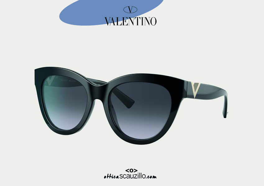 New Hexagonal Cat Eye Sunglasses In Acetate Vlogo Signature Valentino