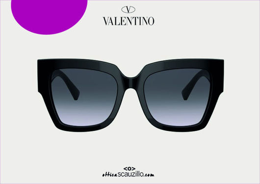 Valentino V-UNO VLS 107A Black Swirl Square Sunglasses - US