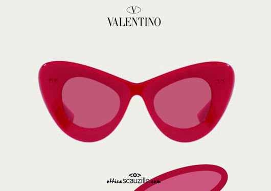 Valentino - Cat-Eye Acetate Sunglasses - Red - Valentino Eyewear