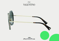 Acquista online su otticascauzillo.com il nuovo occhiale da sole ottagonale in metallo con cristalli Valentino VA 2042 col. 04L nero