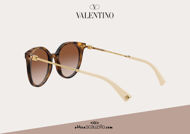 Acquista online su otticascauzillo.com il tuo nuovo occhiale da sole tondo in acetato con STUD Valentino VA 4069A col. 30N marrone