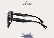 Acquista online su otticascauzillo.com il tuo nuovo occhiale da sole cat - eye in acetato STUD Valentino VA 4068 col. 07L nero