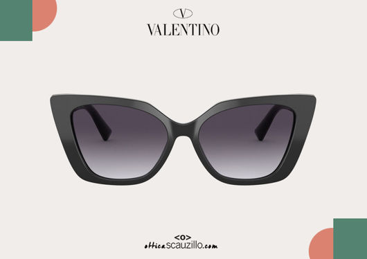 【VALENTINO】I - アセテート VLOGOスクエアフレーム サングラス I - Squared Acetate Vlogo Frame for Woman in Black/gradient