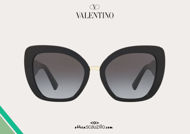 Acquista online su otticascauzillo.com il tuo nuovo occhiale da sole cat - eye in acetato Valentino VA 4057A col. 018 nero