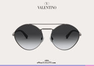 Acquista online su otticascauzillo.com il tuo nuovo occhiale da sole tondo in metallo con STUD Valentino VA 2036 col. 06Q rutenio