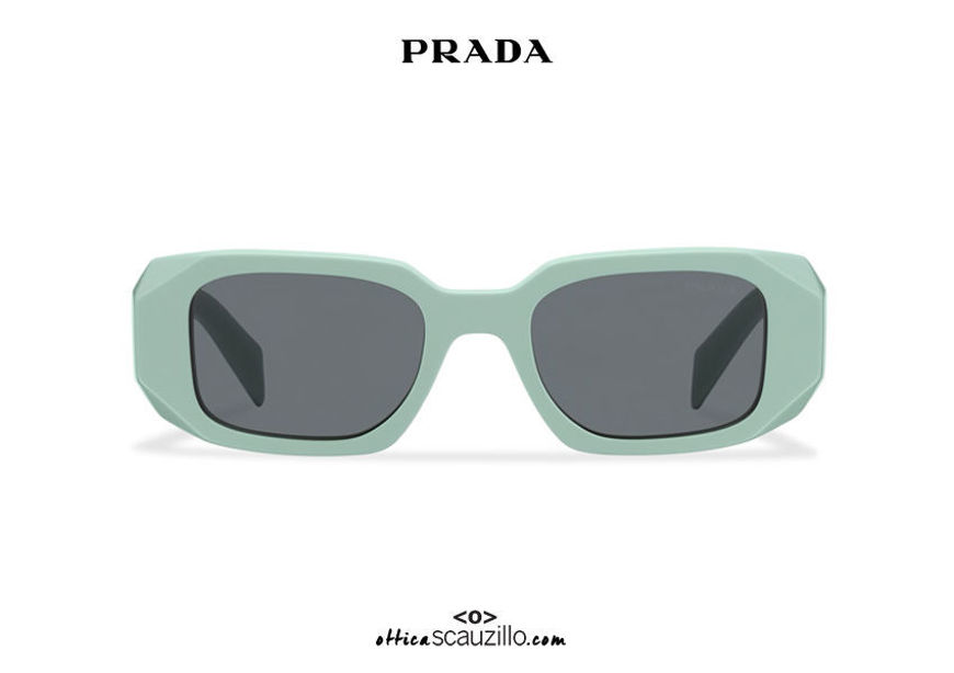 Narrow rectangular sculpture sunglasses PRADA Runway SPR 17W col. water |  Occhiali | Ottica Scauzillo