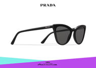 Acquista online su otticascauzillo.com il tuo nuovo occhiale da sole cat eye oversize acetato PRADA SPR 01V col. nero