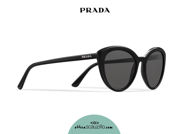 Acquista online su otticascauzillo.com il tuo nuovo occhiale da sole cat eye oversize acetato PRADA SPR 02V col. nero