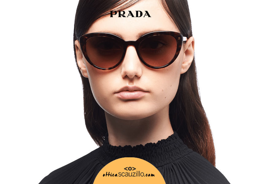 Oversized cat eye acetate sunglasses PRADA SPR 02V col. turtle ...