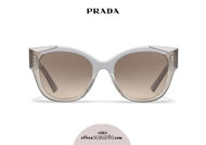 Acquista online su otticascauzillo.com il tuo nuovo occhiale da sole cat eye oversize acetato PRADA SPR 02W col. visone + sabbia opalino