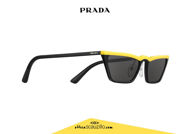 Acquista online su otticascauzillo.com il tuo nuovo occhiale da sole rettangolare stretto acetato PRADA SPR 19U col. nero + girasole