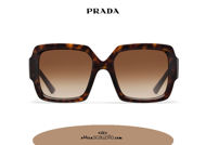Acquista online su otticascauzillo.com il tuo nuovo occhiale da sole squadrato acetato oversize PRADA SPR 21X col. tartaruga
