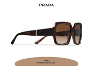 Acquista online su otticascauzillo.com il tuo nuovo occhiale da sole squadrato acetato oversize PRADA SPR 21X col. tartaruga