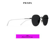 Acquista online su otticascauzillo.com il tuo nuovo occhiale da sole tondo metallo PRADA SPR 53W col. nero