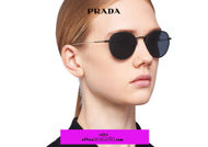 Acquista online su otticascauzillo.com il tuo nuovo occhiale da sole tondo metallo PRADA SPR 53W col. nero