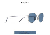 Acquista online su otticascauzillo.com il tuo nuovo occhiale da sole tondo metallo PRADA SPR 53W col. piombo satinato titanio