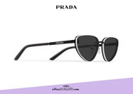 Acquista online su otticascauzillo.com il tuo nuovo occhiale da sole cat eye metallo PRADA Duple SPR 57W col. nero