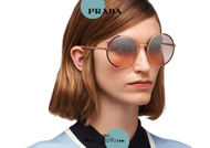 Acquista online su otticascauzillo.com il tuo nuovo occhiale da sole tondo metallo PRADA SPR 59X col. granato opaco + oro rosa