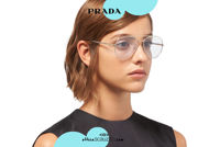 Acquista online su otticascauzillo.com il tuo nuovo occhiale da sole aviator metallo PRADA SPR 66X col. oro pallido