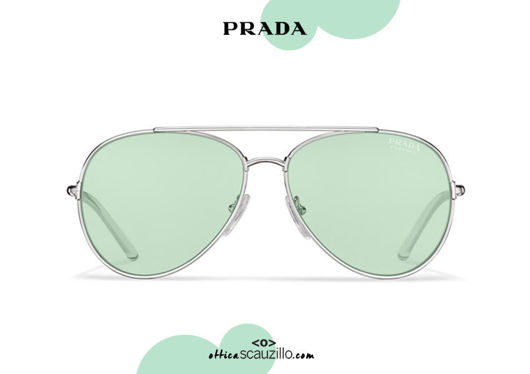 Prada PR 65ZS L (55 - 20) with Green lenses and Gold frame