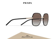 Acquista online su otticascauzillo.com il tuo nuovo occhiale da sole squadrato metallo PRADA SPR 67X col. nero + oro pallido