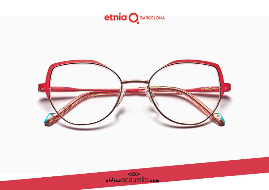 Acquista online su otticascauzillo.com il tuo nuovo occhiale da vista cat eye oversize Etnia Barcelona in metallo ALEKSANDRA col. PGRD