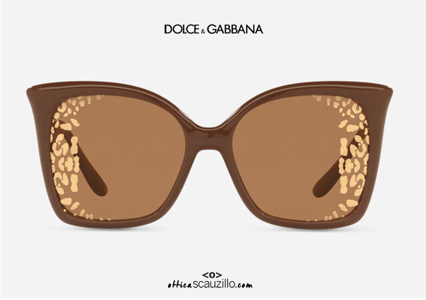shop online new Oversized pointed sunglasses DG6168 col. 3292P4 camel brown on otticascauzillo.com acquisto online nuovo Occhiale da sole oversize a punta DG6168 col. 3292P4 marrone cammello