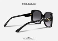 shop online new Oversized sunglasses DG4385 col.32888G black coconut texture on otticascauzillo.com acquisto online nuovo Occhiale da sole oversize DG4385 col.32888G nero texture cocco