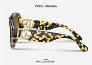 shop online new Oversized havana sunglasses with woven logo DG4386 col. 512 on otticascauzillo.com acquisto online nuovo Occhiale da sole oversize havana logo intrecciato DG4386 col. 512/18
