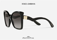 shop online new Oversized square pointed sunglasses DG6168 col. 501 8G black on otticascauzillo.com  acquisto online nuovo Occhiale da sole squadrato oversize a punta DG6168 col. 501/8G nero