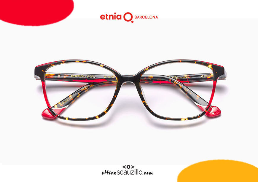 Acquista online su otticascauzillo.com il tuo nuovo occhiale da vista cat eye oversize Etnia Barcelona in acetato ETHOSA col. HVRD