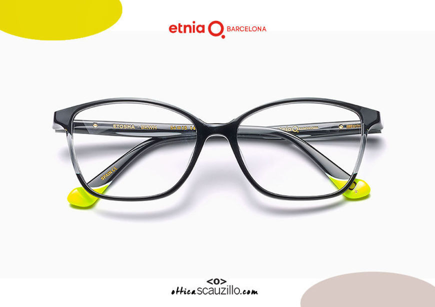 Acquista online su otticascauzillo.com il tuo nuovo occhiale da vista cat eye oversize Etnia Barcelona in acetato ETHOSA col. BKWH