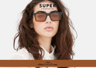 Acquisto online su otticascauzillo.com il tuo nuovo occhiale da sole rettangolare squadrato RETRO SUPER FUTURE 1968 refined