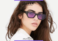 Acquista online su otticascauzillo.com il tuo nuovo occhiale sole squadrato RETRO SUPER FUTURE AMATA nero viola