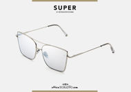 Acquisto online su otticascauzillo.com il tuo nuovo occhiale da sole metallo a punta RETRO SUPER FUTURE RIVA col. bianco