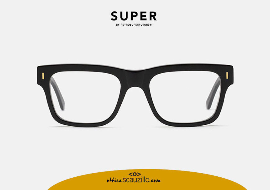 Acquista online su otticascauzillo.com il tuo nuovo occhiale da vista rettangolare in acetato RETRO SUPER FUTURE Numero 89 nero