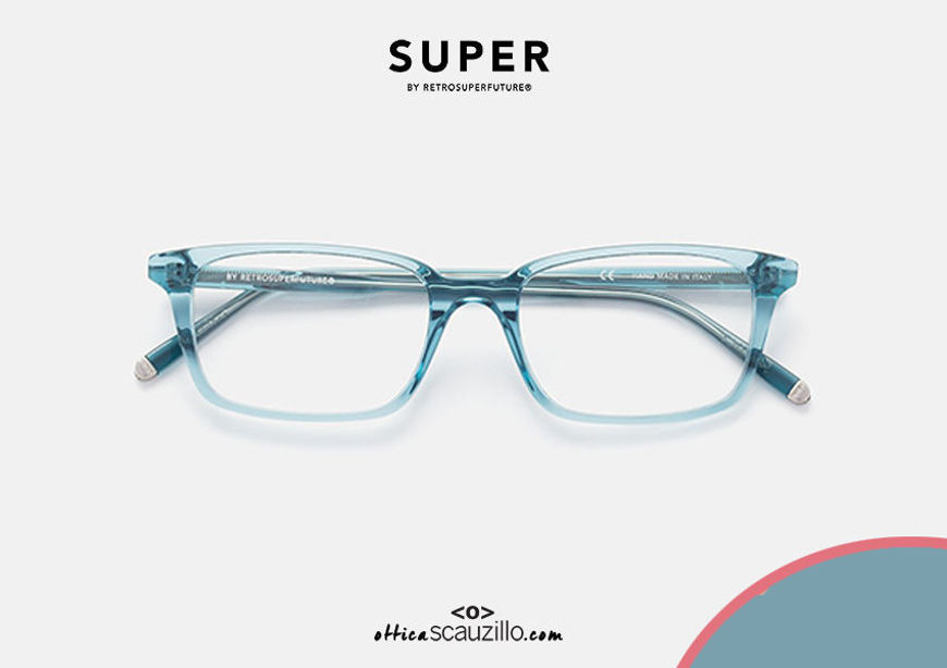 Acquista online su otticascauzillo.com il tuo nuovo occhiale da vista rettangolare in acetato RETRO SUPER FUTURE Numero 53 teal blue
